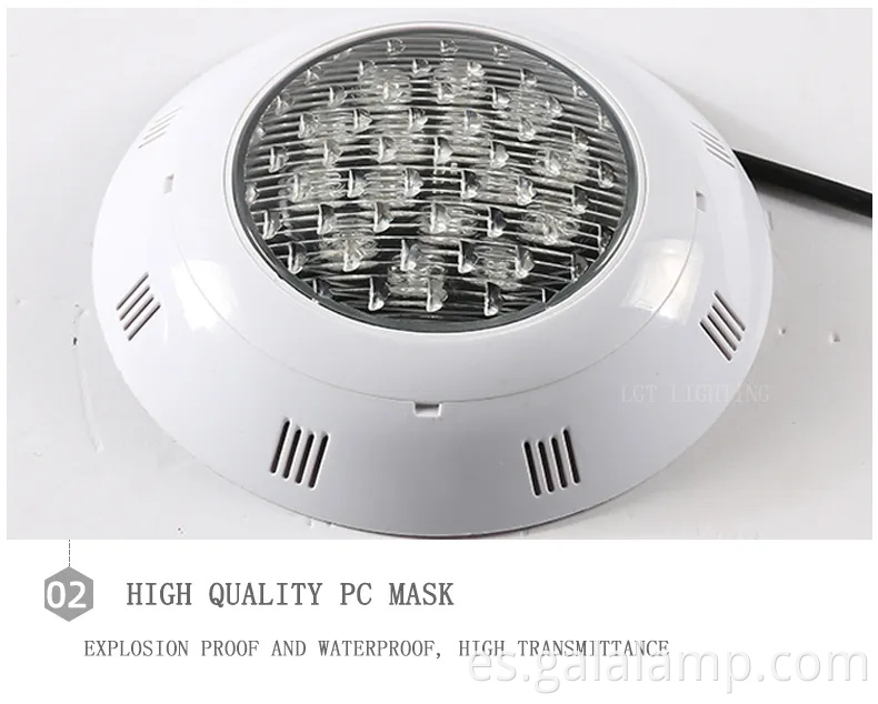 Luces de pared de la piscina LED, luces de pared submarina, luces de fuentes de arco iris impermeables